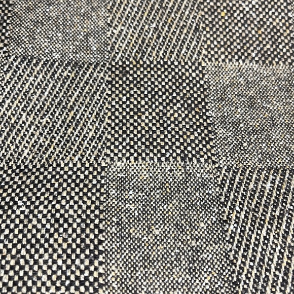 Express Vintage brown wool patched tweed mini skirt with 3 buckles. - Picture 2 of 6